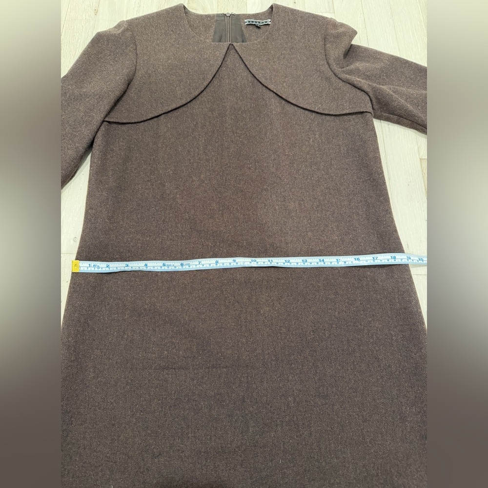 Tocca Brown Wool and Cashmere Long Sleeve Dress Women’s Size 8 - Picture 7 of 10